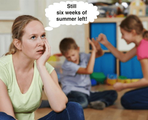 Summer mom tired.