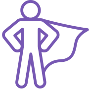 Start a business super hero with cape.