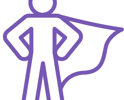 Start a business super hero with cape.